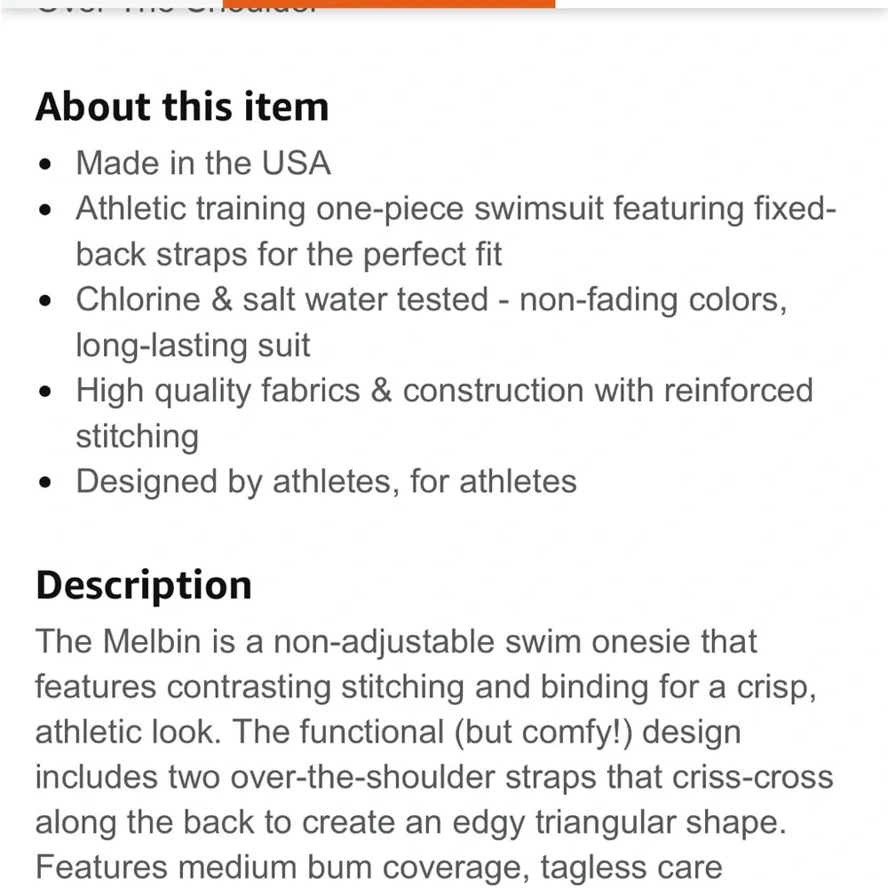 Jolyn Clothing Black and Orange Swimsuit - Picture 5 of 5